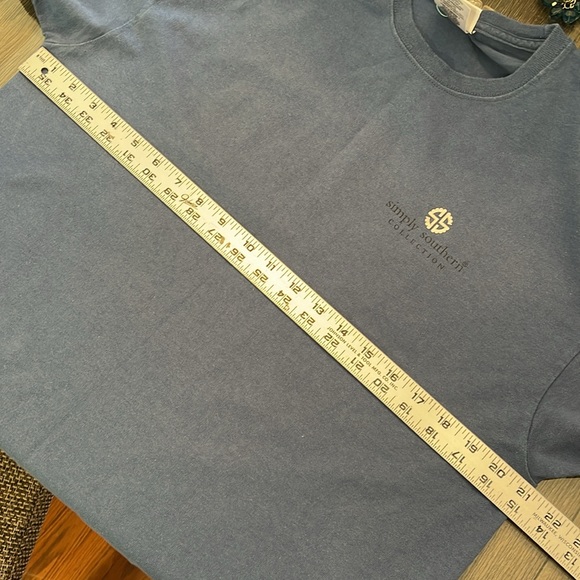 Simply Southern True Story Christmas T-Shirt Large, Denim Blue New without Tags - Picture 10 of 12